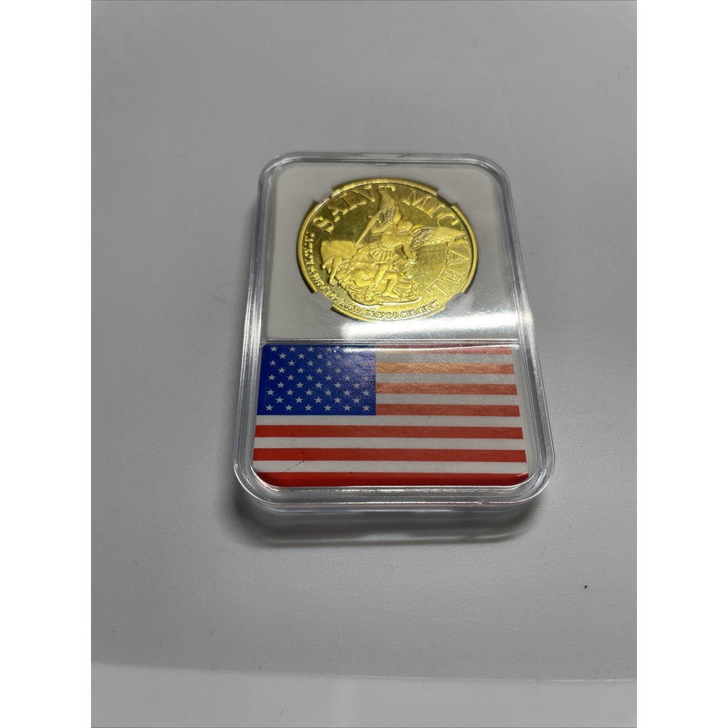 CITY OF ATLANTA POLICE DEPT Challenge Coin w/ American Flag Case