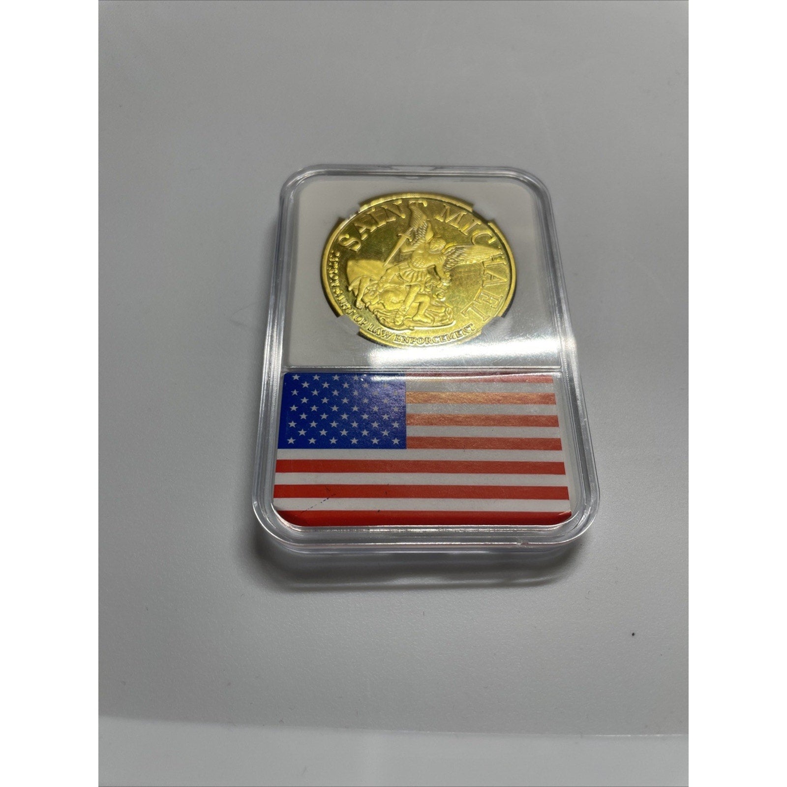 CITY OF ATLANTA POLICE DEPT Challenge Coin w/ American Flag Case