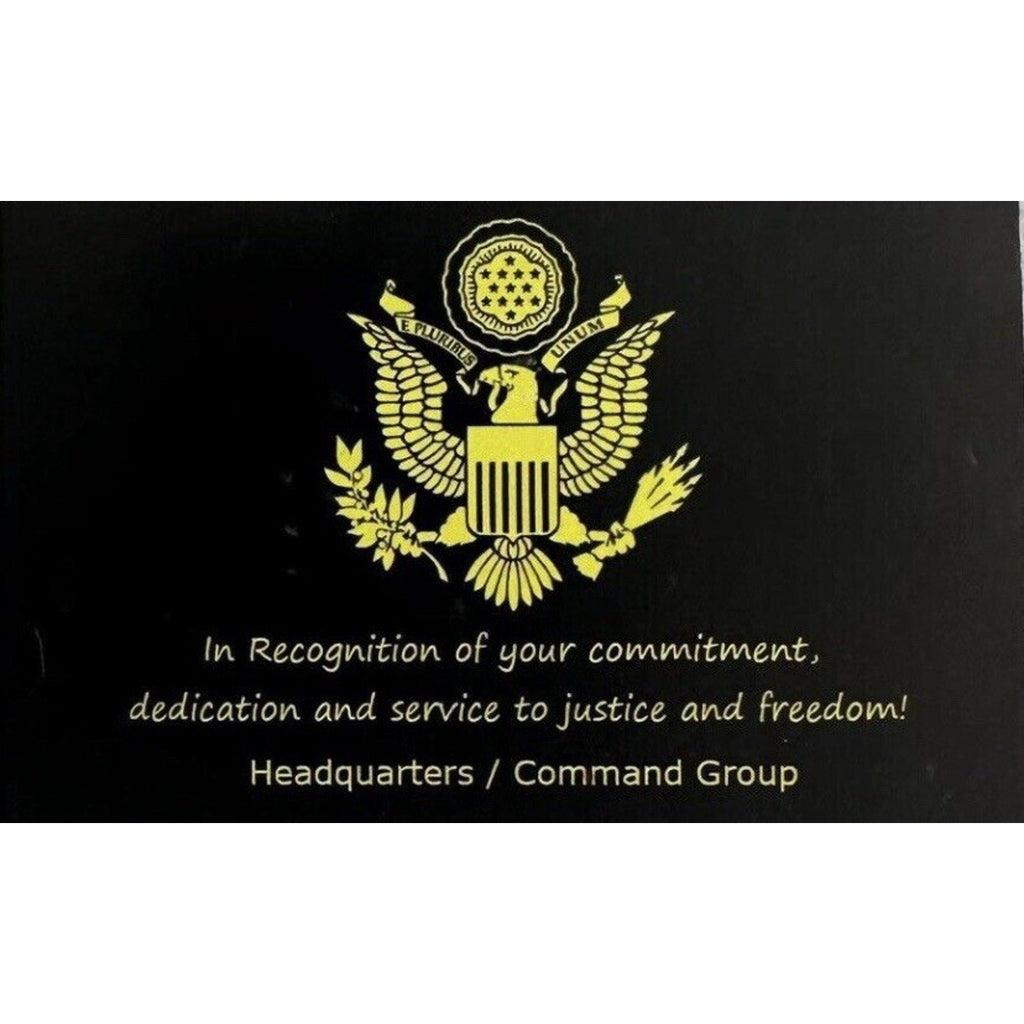 Military US army Command And General Staff College Coin With Retirement Award