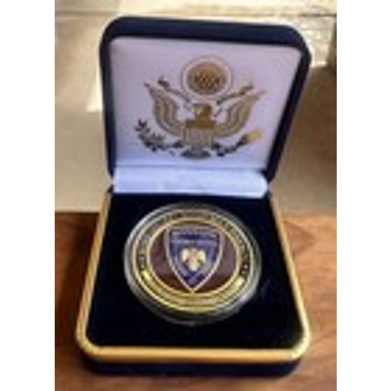 Department of Energy (DOE) Challenge Coin With Blue Velvet Case. Fast Shipping!