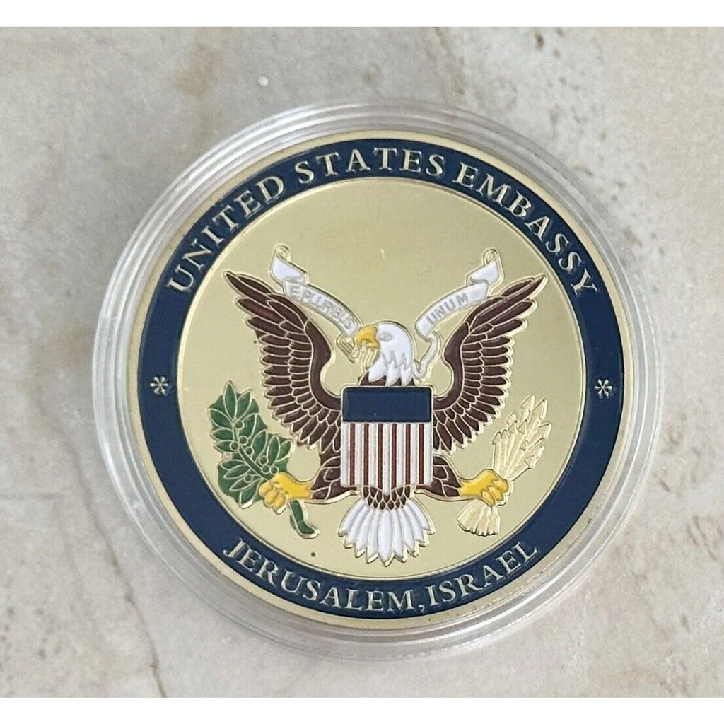 United We Stand Israel Jerusalem United States Of America Coin USA