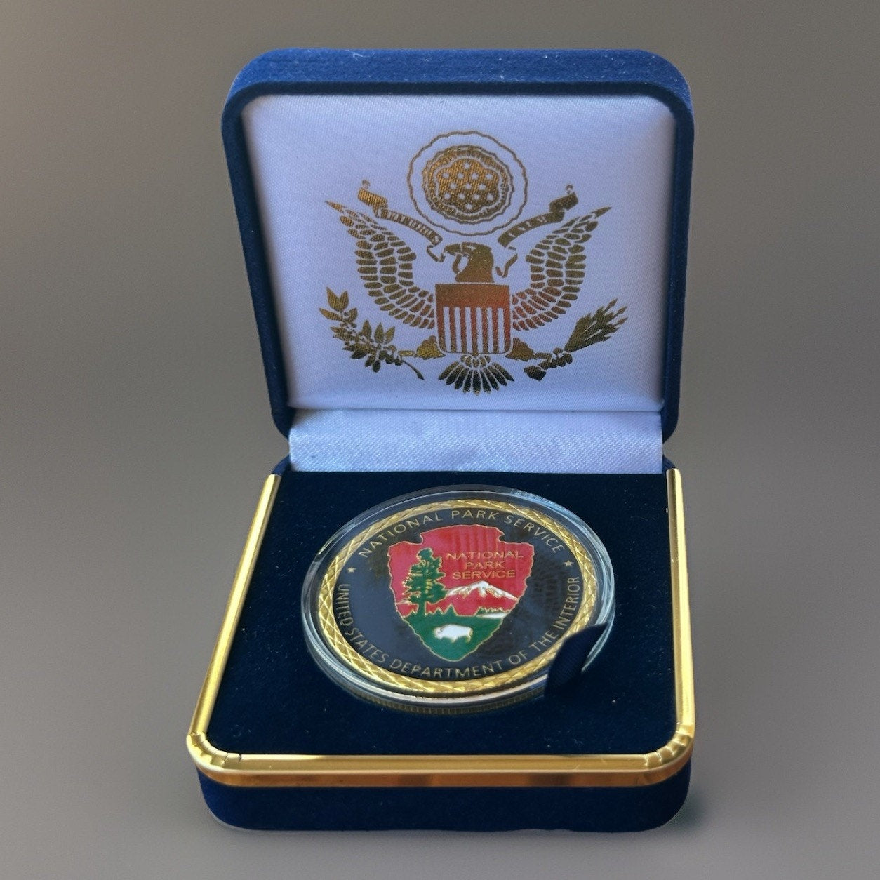 Department of Energy (DOE) Challenge Coin With Blue Velvet Case. Fast Shipping!