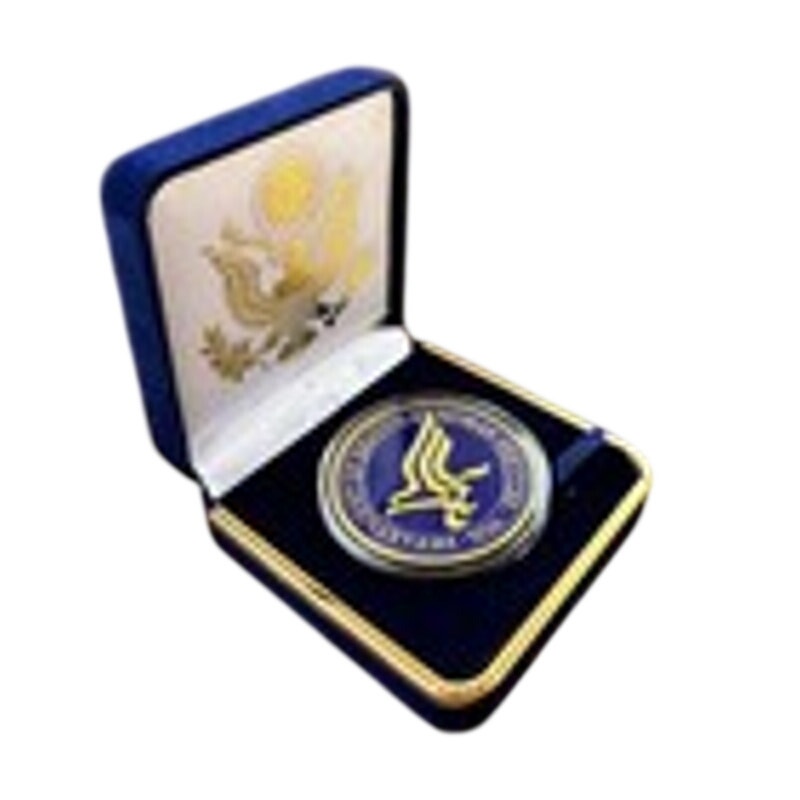 Department of Energy (DOE) Challenge Coin With Blue Velvet Case. Fast Shipping!