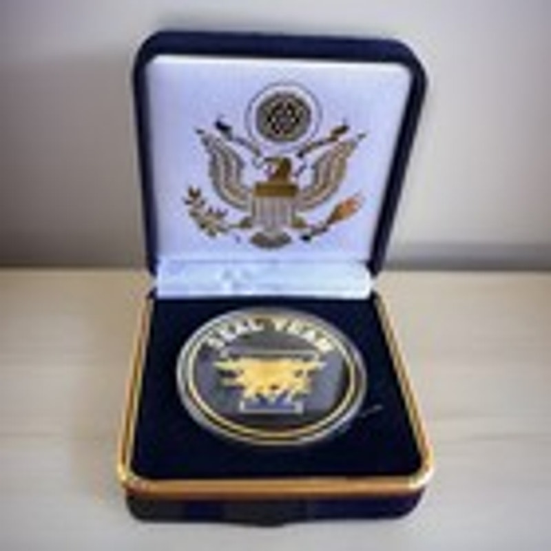Department of Energy (DOE) Challenge Coin With Blue Velvet Case. Fast Shipping!