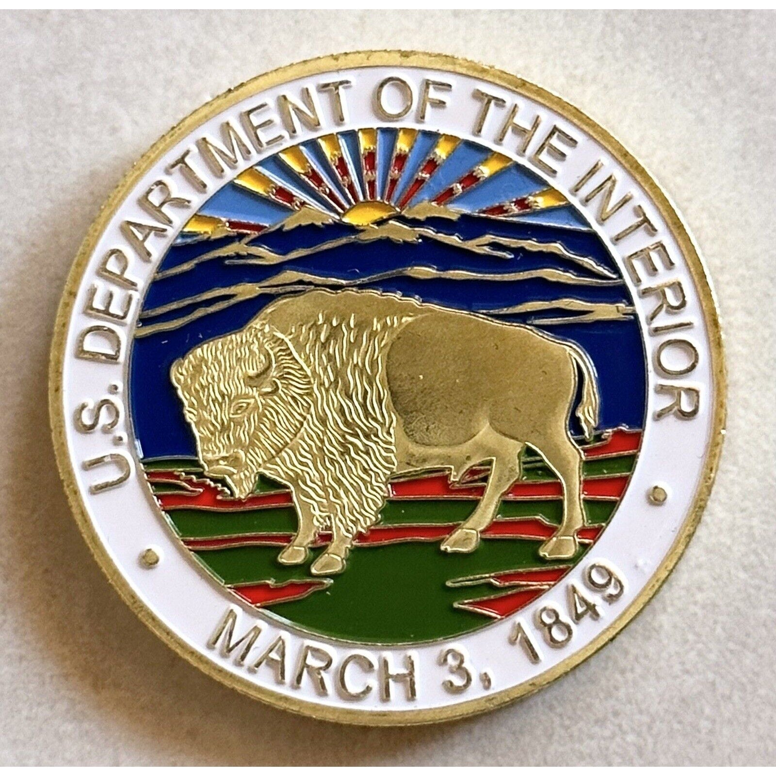 Department of Interior Challenge Coin USA