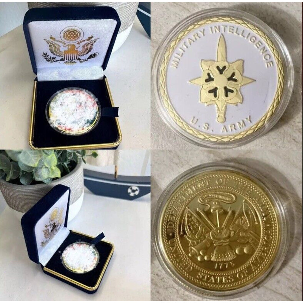Army MI Military Intelligence Presidential Gift Box Challenge Coin!