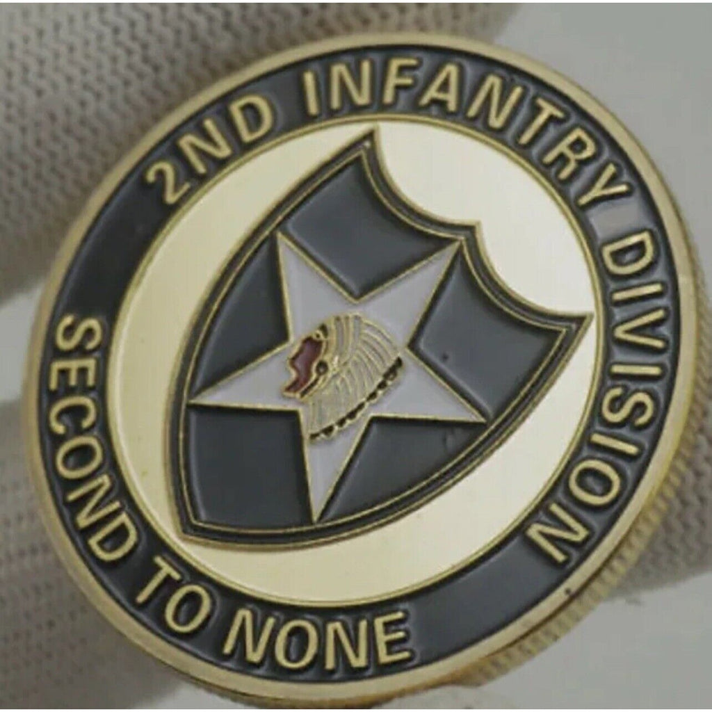 2pcs Army Rank Captain O-3 And US MILITARY 2nd Infantry Airborne Division COIN