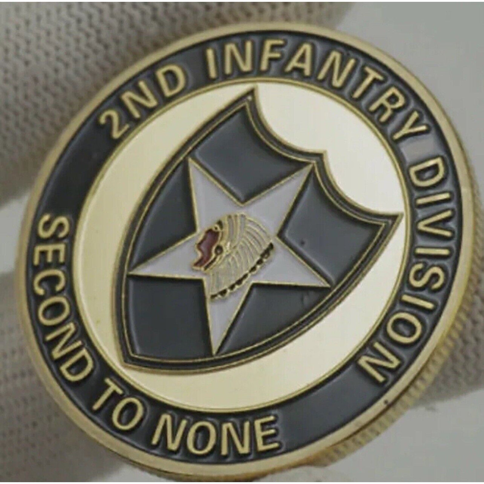 2pcs Army Rank Captain O-3 And US MILITARY 2nd Infantry Airborne Division COIN