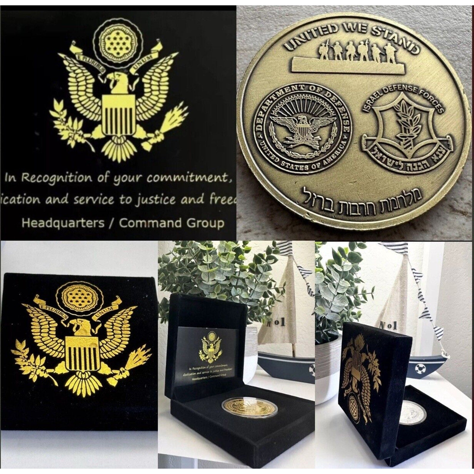 ISRAELI Army IDF US NAVY Joint Operation USS Gerald R. Ford CVN 78 Coin-USN