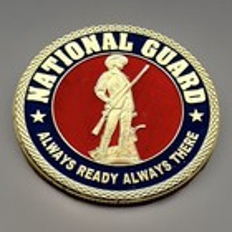 NATIONAL GUARD US Army *Always There Always Ready Challenge Coin Keychain