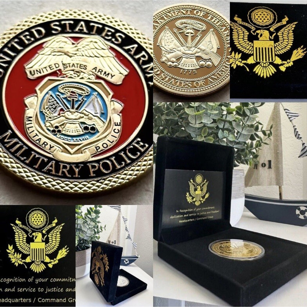 MP-Military Police Challenge Coin With Retirement Award