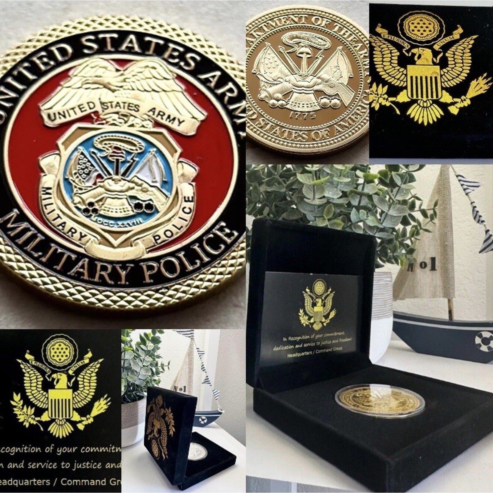 MP-Military Police Challenge Coin With Retirement Award