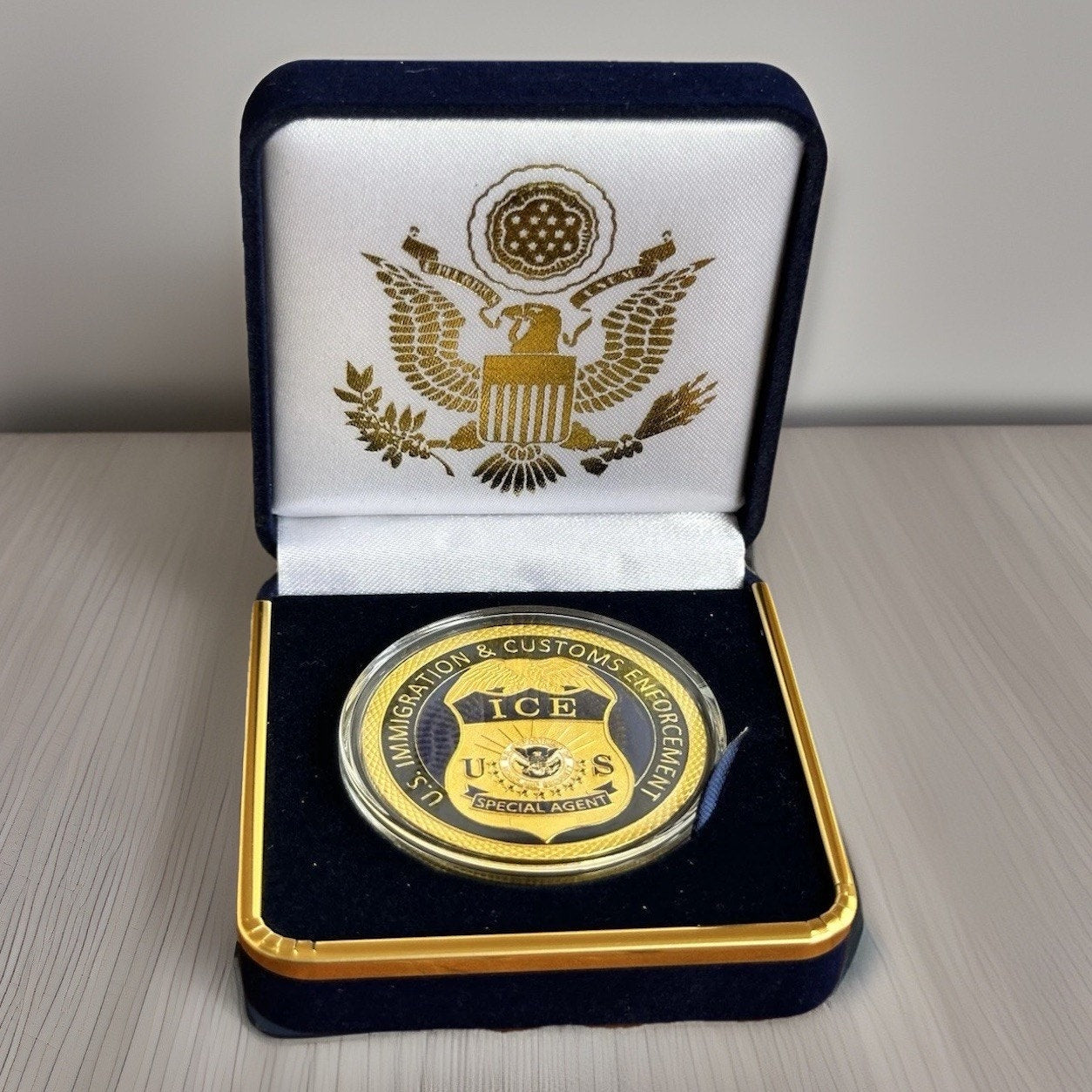 Department of Energy (DOE) Challenge Coin With Blue Velvet Case. Fast Shipping!