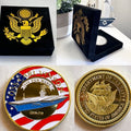 US NAVY - Naval USS CARL VINSON CVN-70 Coin With Velvet Presentation Case