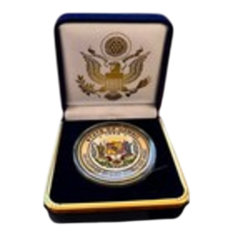 Department of Energy (DOE) Challenge Coin With Blue Velvet Case. Fast Shipping!