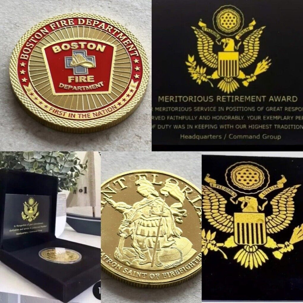 BOSTON Massachusetts Fire And Rescue Department Challenge Coin