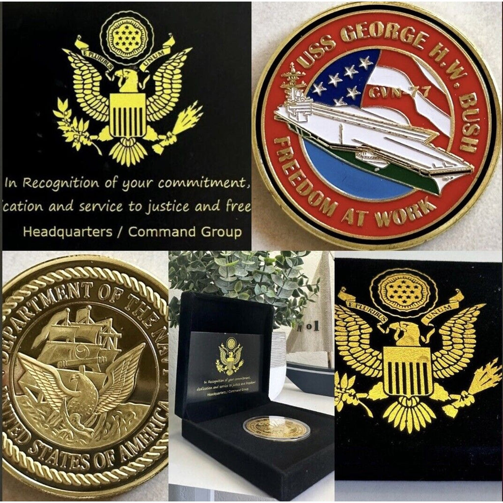 US NAVY USS GEORGE H.W. BUSH CVN-77 Challenge Coin USA