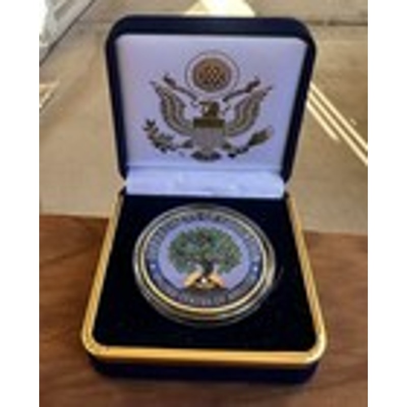 Department of Energy (DOE) Challenge Coin With Blue Velvet Case. Fast Shipping!