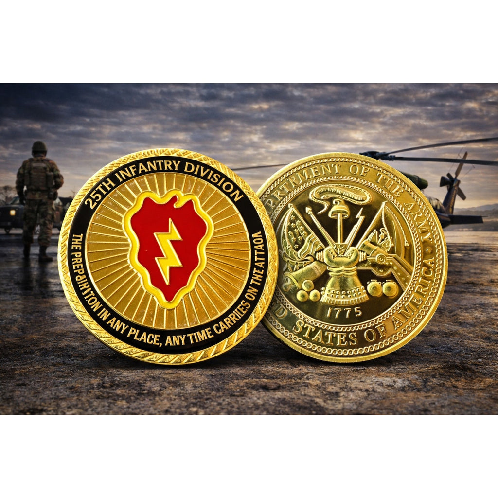 US ARMY 25th Infantry Division Challenge Coin with Case ·FAST SHIPPING· ·NEW·