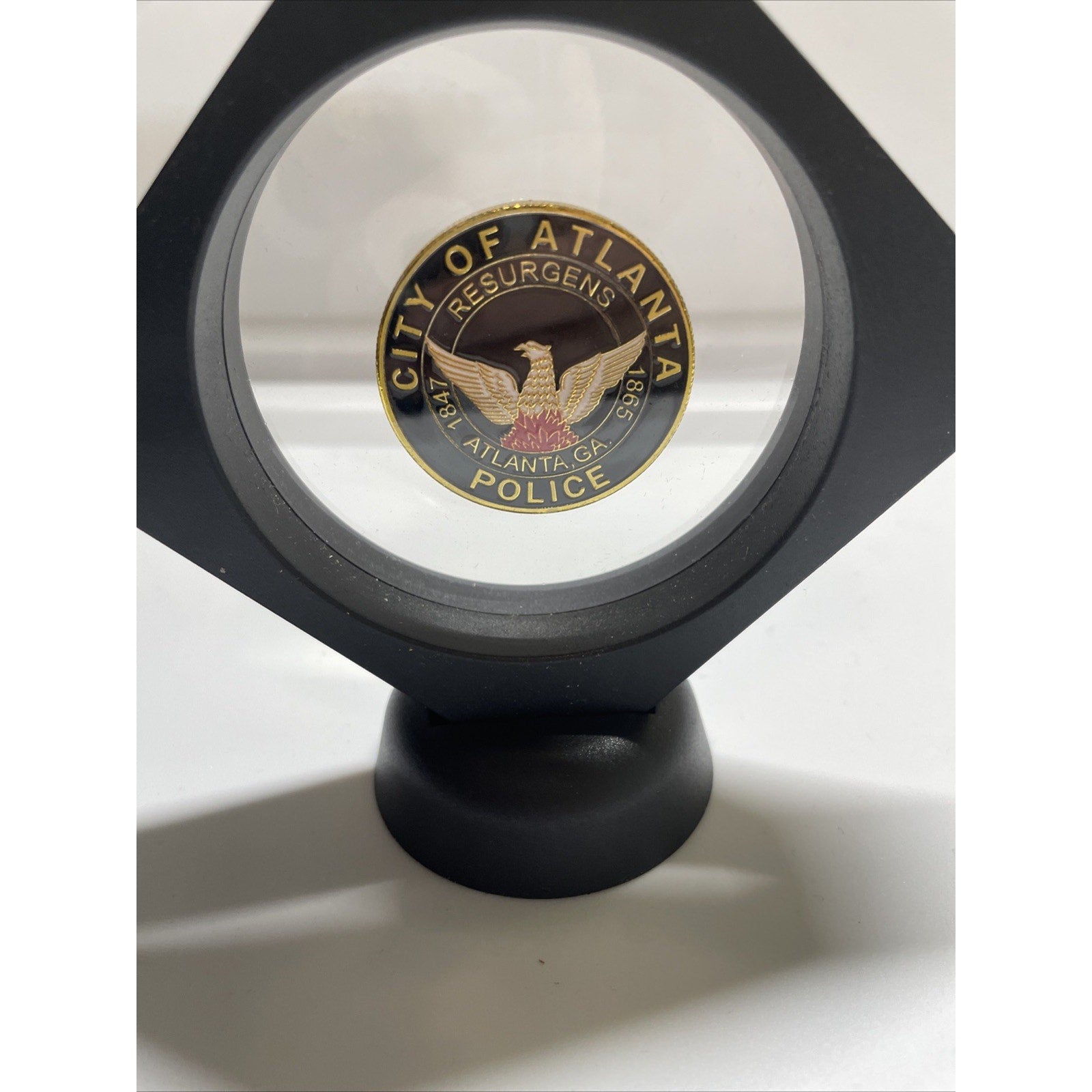 City Of Atlanta Police Coin W/ 3D Case/stand
