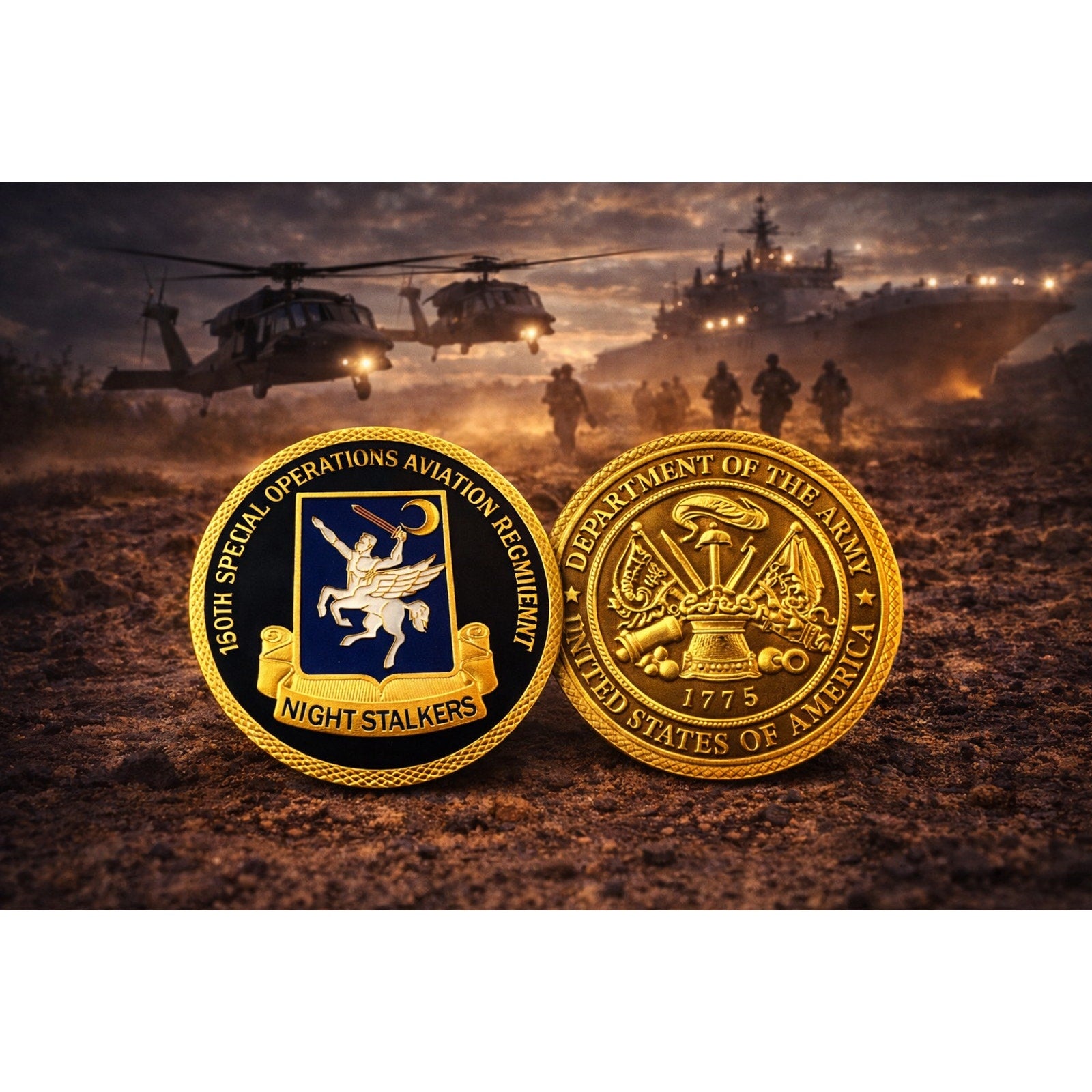 U.S. Army 160th Special Operations Aviation Challenge Coin ·FAST SHIPPING· ·NEW·