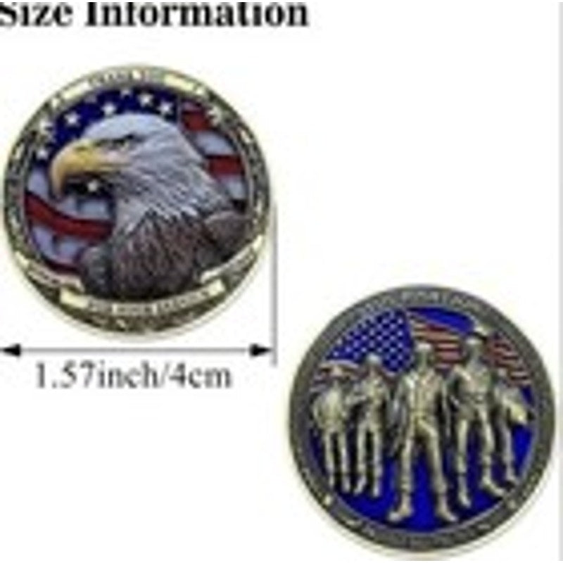 Veterans Challenge Coin - Honoring All Who Served | Veterans Coin With Case.