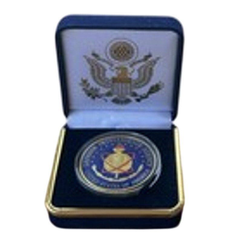Department of Energy (DOE) Challenge Coin With Blue Velvet Case. Fast Shipping!