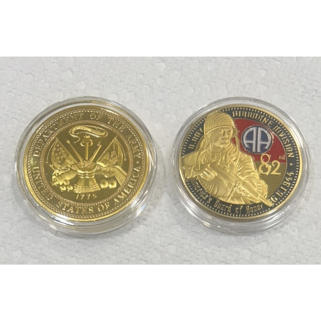 U S. Army 82nd Airborne Division Challenge Coin 2Pcs