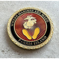 PARRIS ISLAND - USMC RECRUIT DEPOT Challenge Coin USMC Official LIC 23125