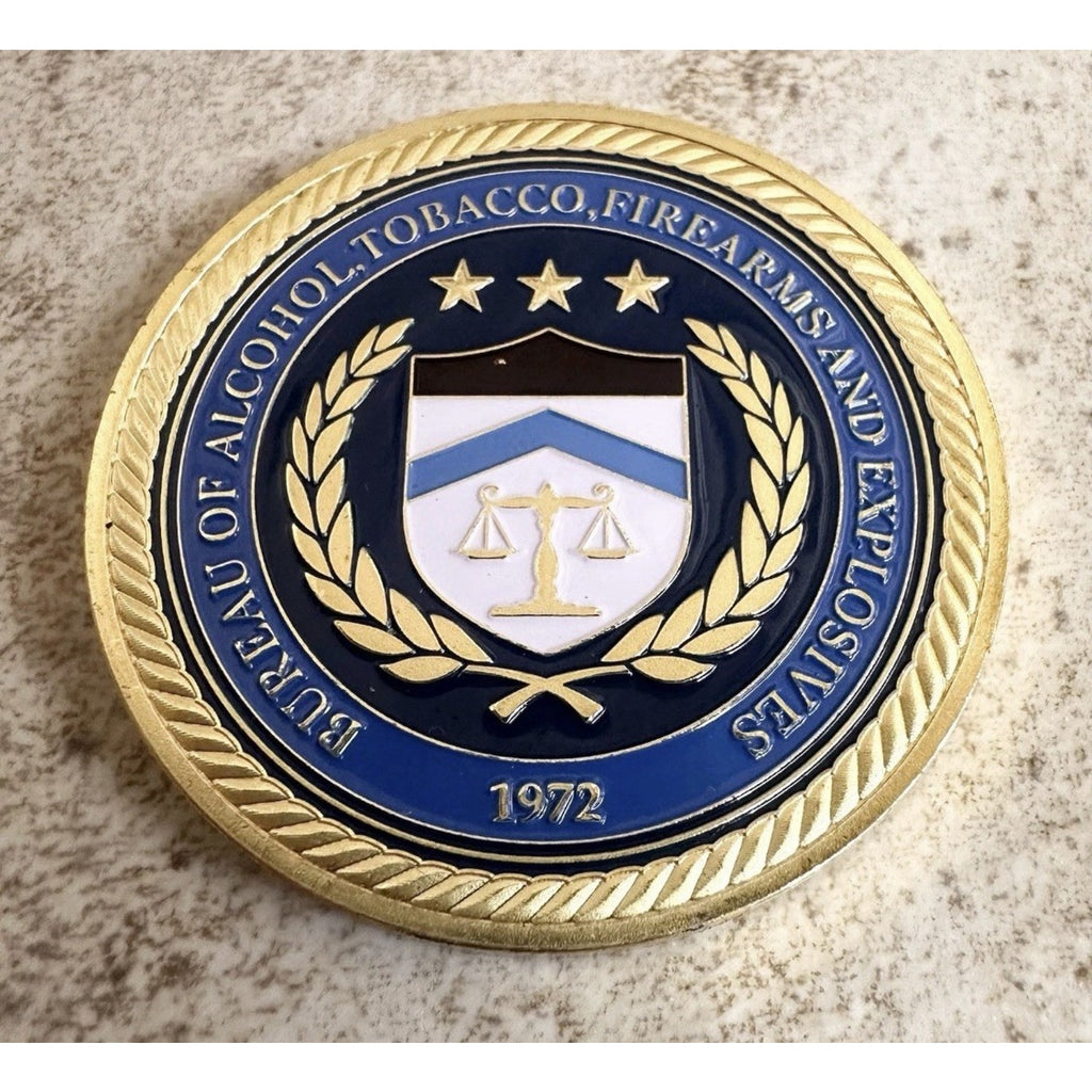 ATF Challenge Coin BUREAU OF ALCOHOL TOBACCO FIREARMS & EXPLOSIVES.
