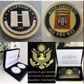 Army Rank Captain O-3 And 82nd U.S Airborne CHALLENGE COIN 2psc