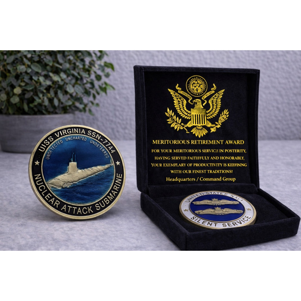 U.S. NAVY Attack USS Virginia Submarine Operation Epic Fury w/ Retirement Award