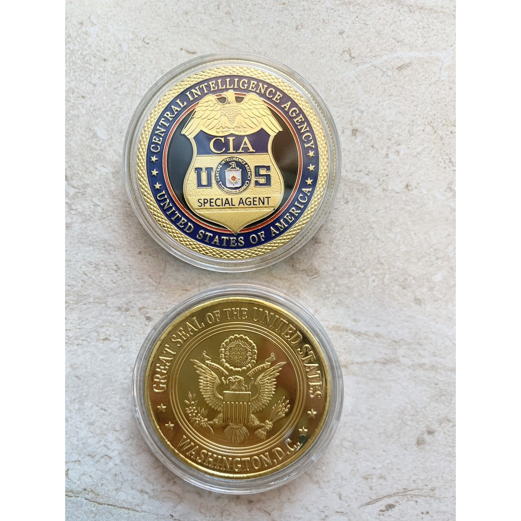 US Special Agent CIA Central Intelligence Agency Coin CC5 With Retirement Award
