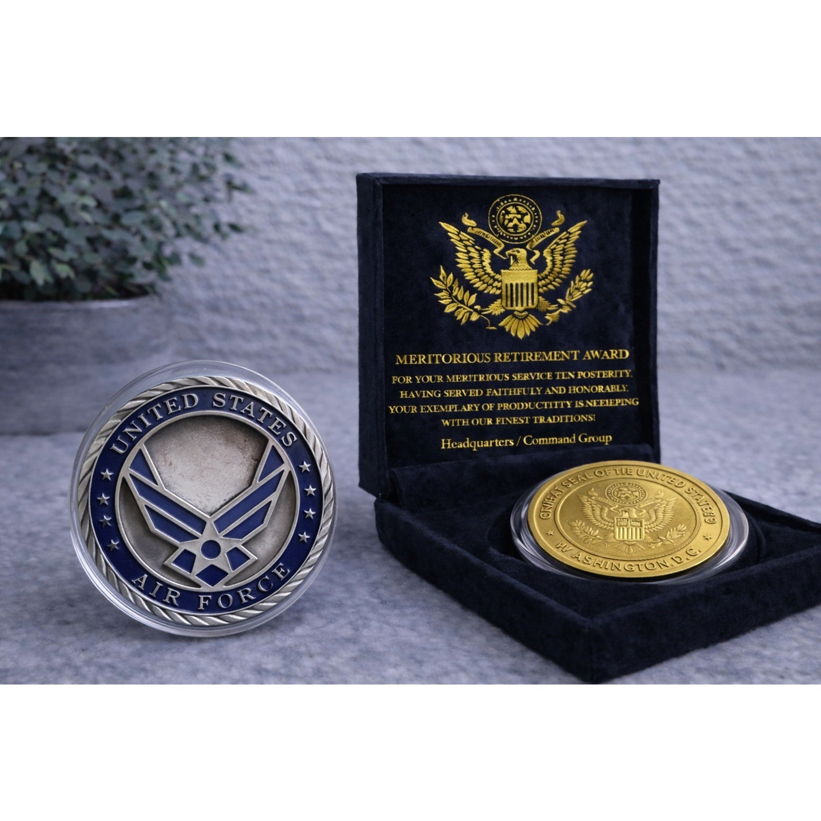 UNITED STATES AIR FORCE INTEGRITY FIRST SERVICE BEFORE SELF w/ Retirement Award