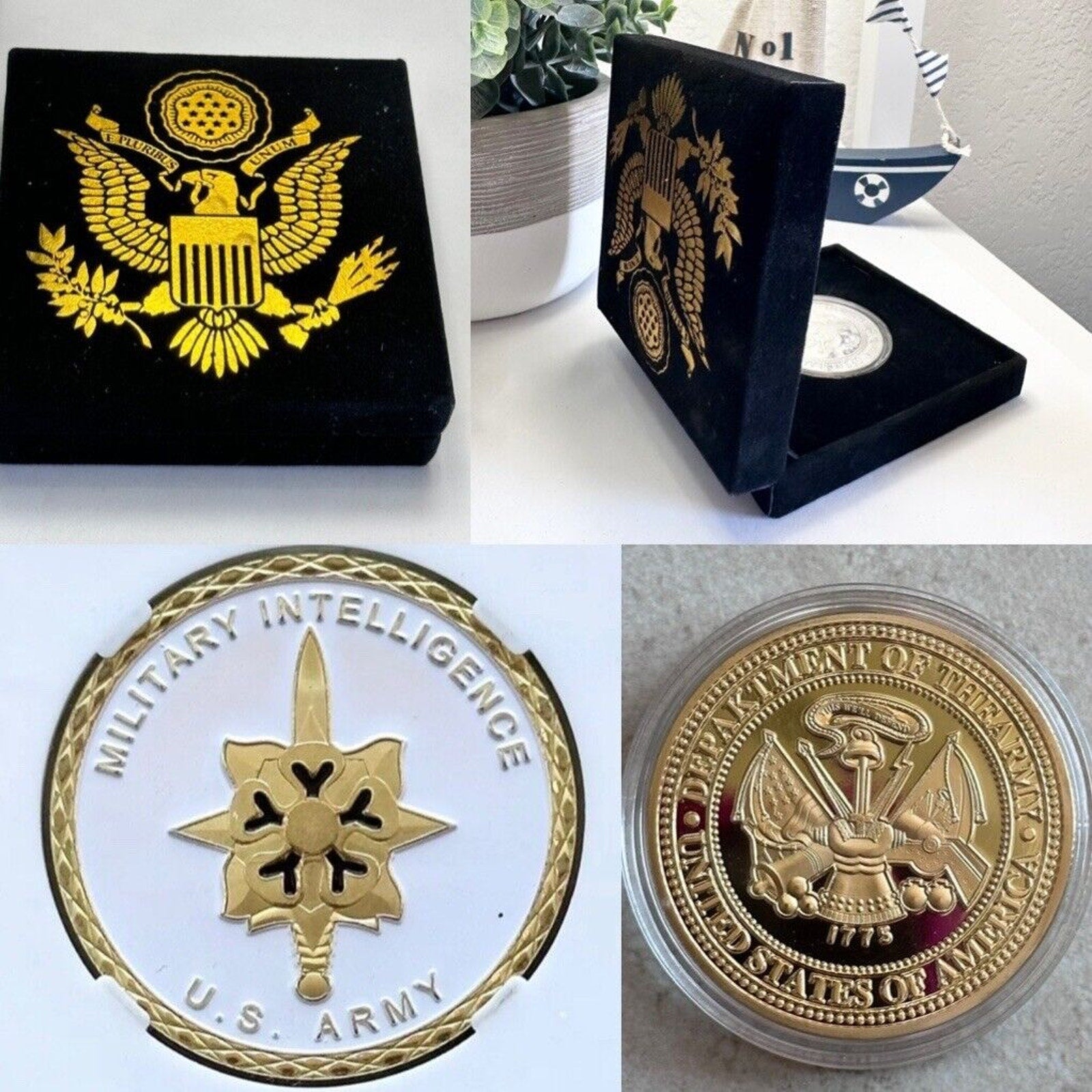 US Army MILITARY INTELLIGENCE DoD DIA Challenge Coin Intell Special Agent