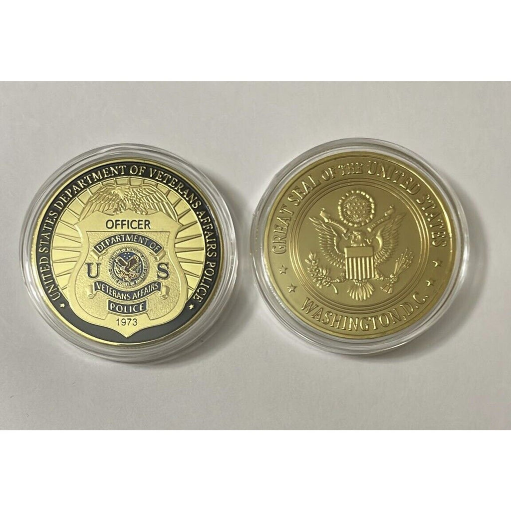 U S Dept of Veterans Affairs Police Officer Department Challenge Coin.