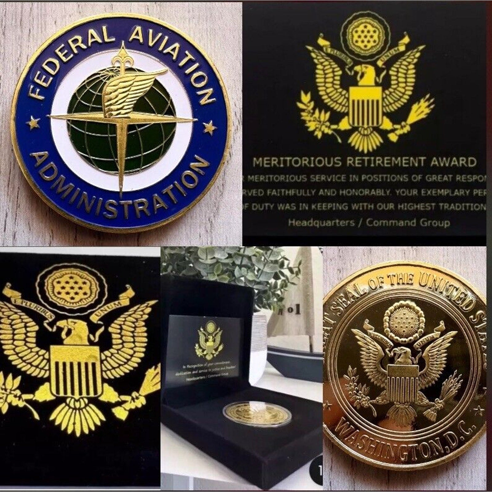 FEDERAL AVIATION ADMINISTRATION (FAA) Retirement Award Coin