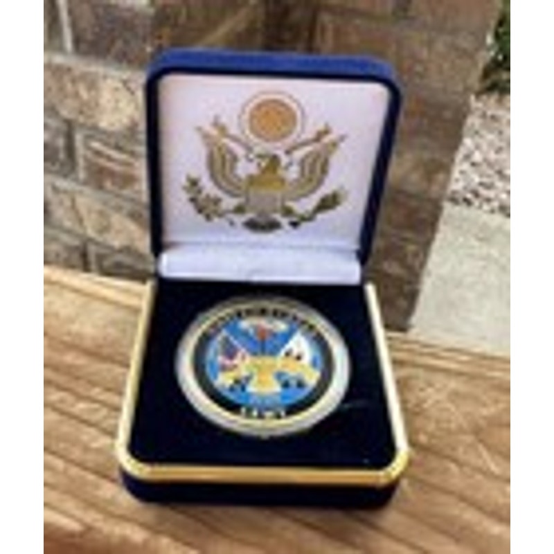 Department of Energy (DOE) Challenge Coin With Blue Velvet Case. Fast Shipping!