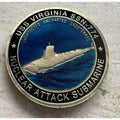 U.S. NAVY Attack USS Virginia Submarine Challenge Coin USN Silent Service