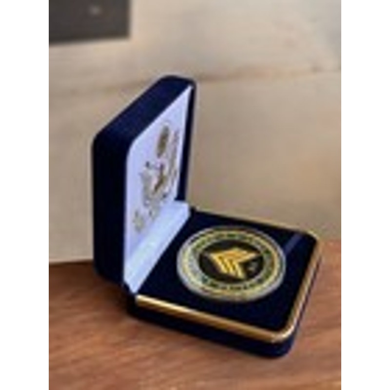 Department of Energy (DOE) Challenge Coin With Blue Velvet Case. Fast Shipping!
