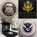 U S Federal Protective Service Police Coin W/ Retirement Award