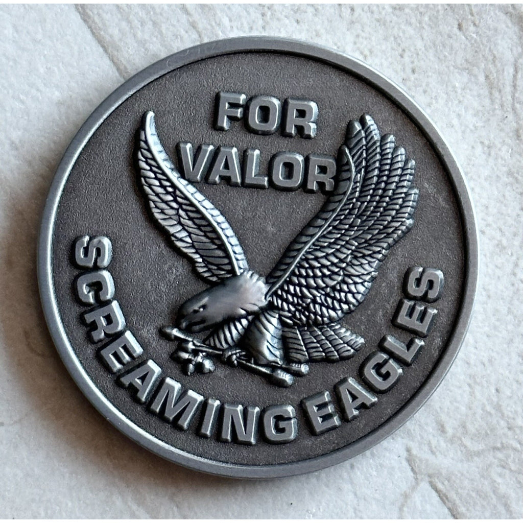 Challenge Coin 101st Airborne Original Coin With Retirement Award