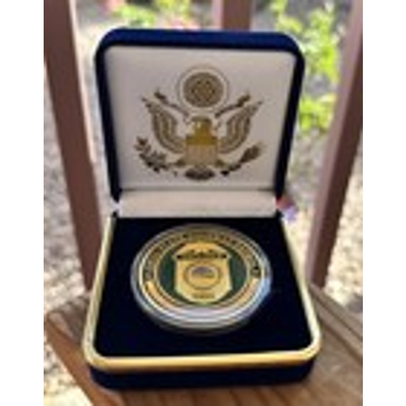 Department of Energy (DOE) Challenge Coin With Blue Velvet Case. Fast Shipping!