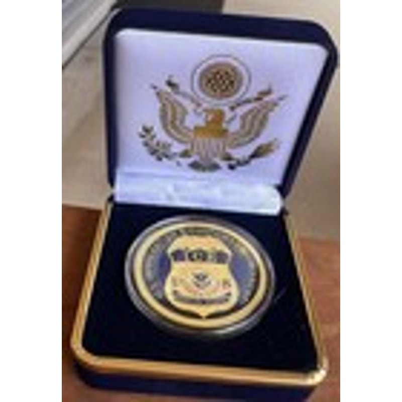 Department of Energy (DOE) Challenge Coin With Blue Velvet Case. Fast Shipping!