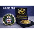U S AIR FORCE Fire Protection Challenge Coin USA F w/ Retirement Award