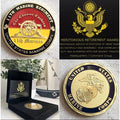 US MARINE CORPS - 11th REGIMENT Coin With Retirement Award OFFIC LIC 2023125