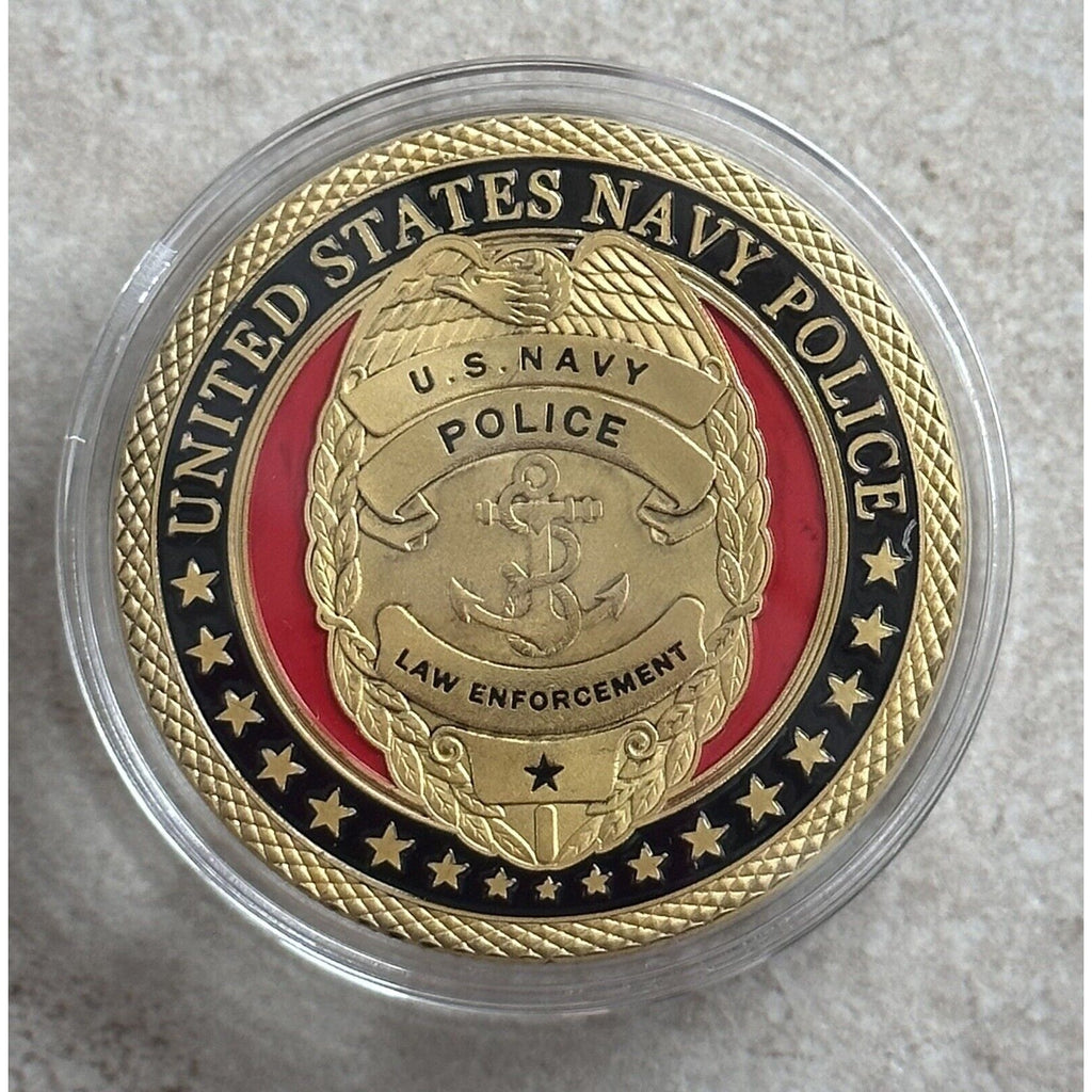 Navy Police Officer Agent Challenge Coin USN USA Navy