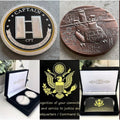 2pcs Army Rank Captain O-3 And CH -47 CHINOOK Helicopter Aircraft COIN