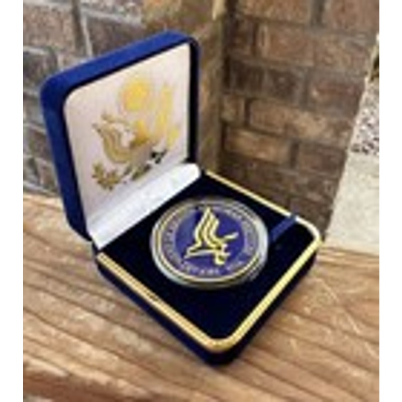 Department of Energy (DOE) Challenge Coin With Blue Velvet Case. Fast Shipping!