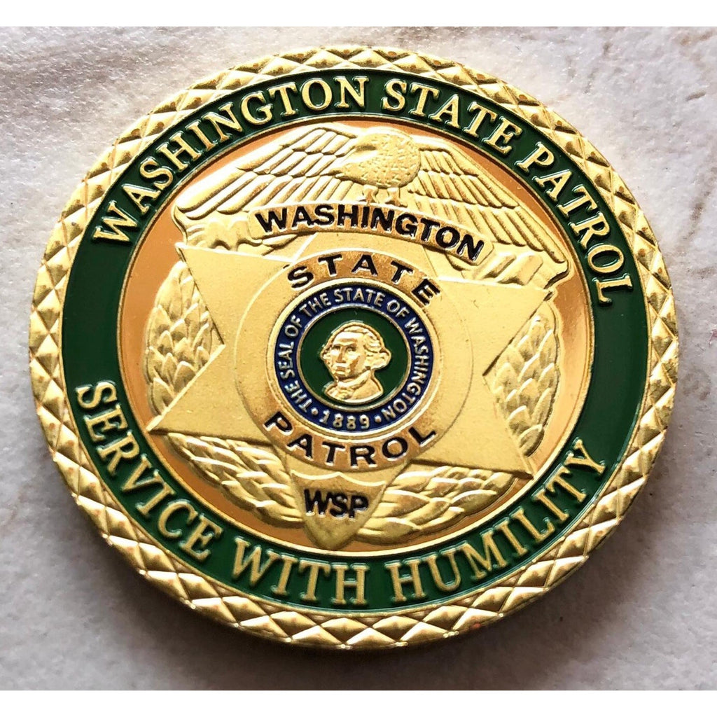 Washington State Highway Patrol Coin Officer Trooper w/ Retirement Award